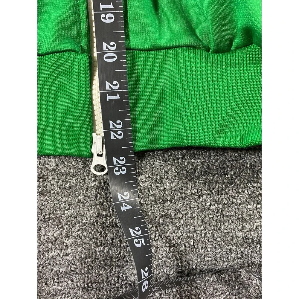 VINTAGE Dehen Jacket Green Full Zip Cheer Leader Lettermen Varsity Mens Medium - Picture 7 of 12